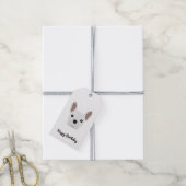White French Bulldog Birthday Cadeaulabel (Met Touw)