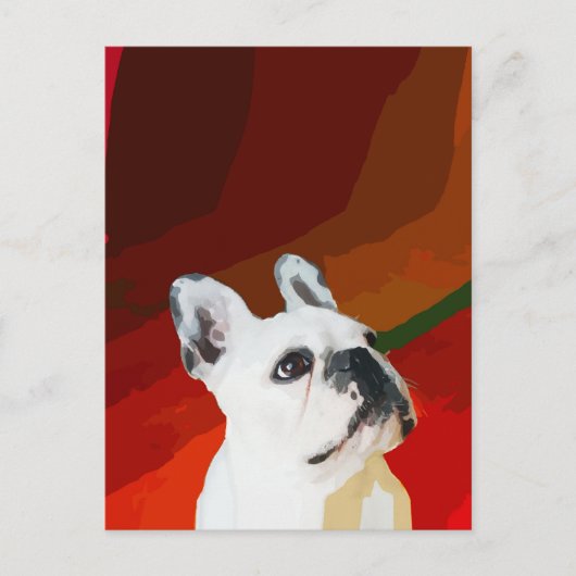 White French Bulldog Briefkaart (Voorkant)