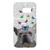 White French Bulldog en Butterflies Case-Mate Samsung Galaxy Hoesje (Achterkant)