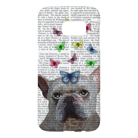 White French Bulldog en Butterflies Case-Mate Samsung Galaxy Hoesje (Achterkant)