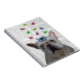 White French Bulldog en Butterflies Notitieboek (Rechterzijde)