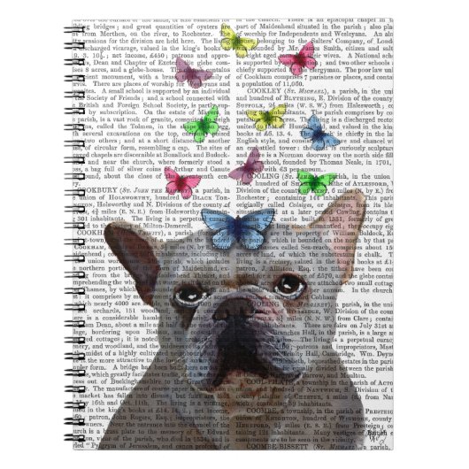 White French Bulldog en Butterflies Notitieboek (Voorkant)