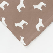 White French BullDog overzichten op Khaki Beige Fleece Deken (Hoek)