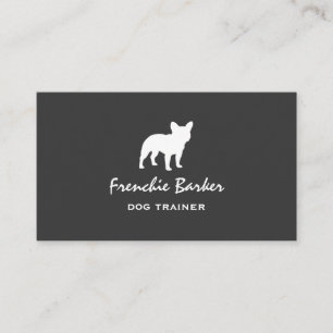 White French Bulldog Silhouette Hondenliefhebber G Visitekaartje