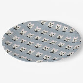 White French Bulldog, Stripes Papieren Bordje (Gekanteld)