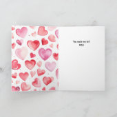 White French Bulldog Valentine Balloons Feestdagen Kaart (Binnen)