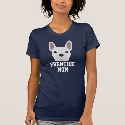 White Frenchie Dog mama T-shirt (Voorkant)