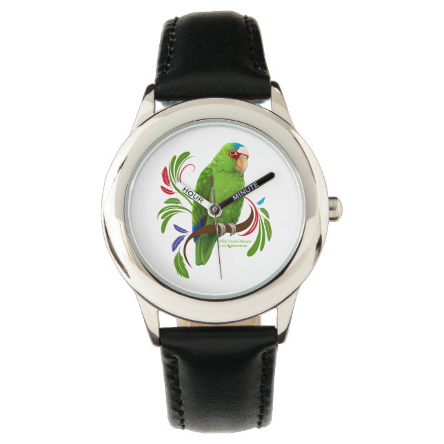 White Fronted Amazon Horloge (Voorkant)