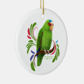 White Fronted Amazon Keramisch Ornament (Rechts)