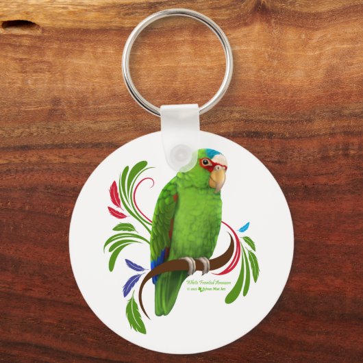 White Fronted Amazon Sleutelhanger (Voorkant)
