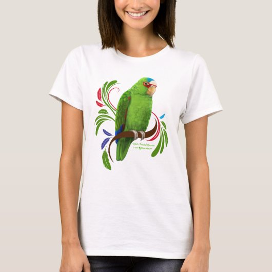 White Fronted Amazon T-shirt (Voorkant)