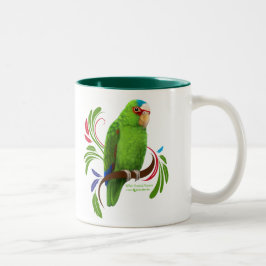 White Fronted Amazon Tweekleurige Koffiemok