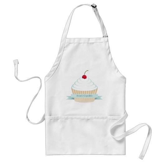 White Frosted Cupcake Apron Standaard Schort (Voorkant)