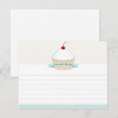 White Frosted Cupcake Recipcards Briefkaart (Voorkant / Achterkant)