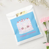 White Frosting Sprinkle Birthday Cake Bedankzakje (Gezegeld)