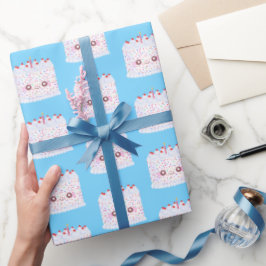 White Frosting Sprinkle Birthday Cake Cadeaupapier