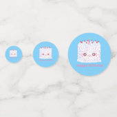 White Frosting Sprinkle Birthday Cake Confetti (Achterkanten)