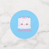 White Frosting Sprinkle Birthday Cake Confetti (Kleine voorkant)