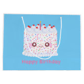 White Frosting Sprinkle Birthday Cake Groot Cadeauzakje (Achterkant)