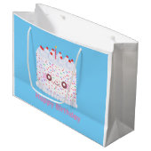 White Frosting Sprinkle Birthday Cake Groot Cadeauzakje (Voorkant Gekanteld)