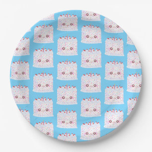 White Frosting Sprinkle Birthday Cake Papieren Bordje