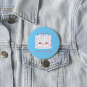 White Frosting Sprinkle Birthday Cake Ronde Button 7,6 Cm (In situ)