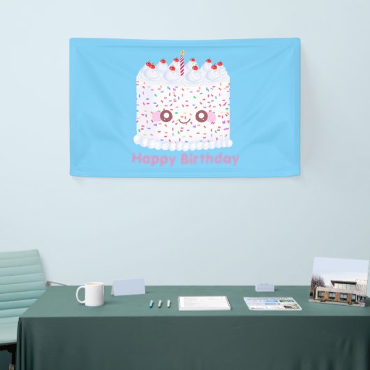 White Frosting Sprinkle Birthday Cake Spandoek (Beurs)