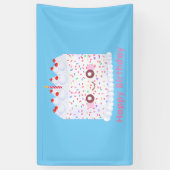 White Frosting Sprinkle Birthday Cake Spandoek (Verticaal)