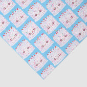 White Frosting Sprinkle Birthday Cake Tissuepapier (Detail)