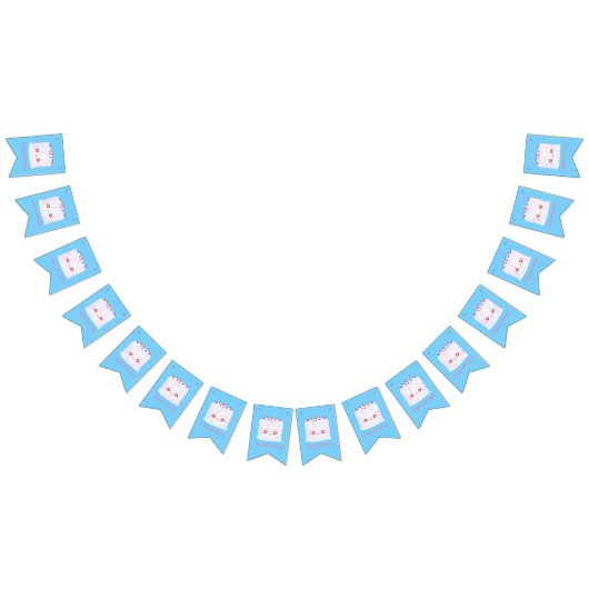 White Frosting Sprinkle Birthday Cake Vlaggetjes (Alle)