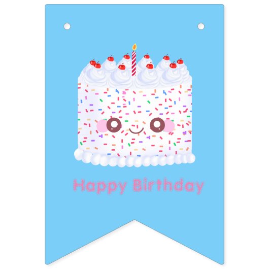 White Frosting Sprinkle Birthday Cake Vlaggetjes (Tweede vlag)