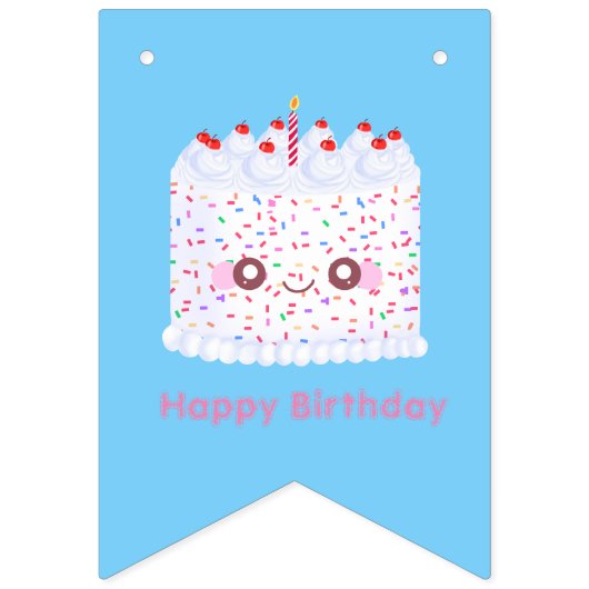 White Frosting Sprinkle Birthday Cake Vlaggetjes (Eerste vlag)