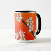 White Fruit Blossom Oranje Red Smell of Spring Mok (Voorkant rechts)