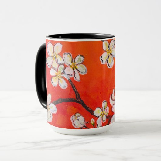 White Fruit Blossom Oranje Red Smell of Spring Mok (Voorkant links)