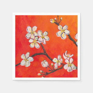White Fruit Blossom Oranje Red Smell of Spring Servet