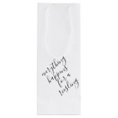 White Funny Wine Pun Wijn Cadeautas (Achterkant)