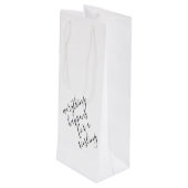 White Funny Wine Pun Wijn Cadeautas (Achterkant Gekanteld)