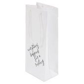 White Funny Wine Pun Wijn Cadeautas (Voorkant Gekanteld)