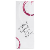 White Funny Wine Pun Wine Gift Bag Wijn Cadeautas (Achterkant)