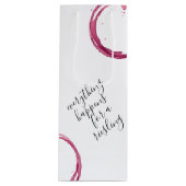 White Funny Wine Pun Wine Gift Bag Wijn Cadeautas (Voorkant)