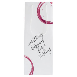 White Funny Wine Pun Wine Gift Bag Wijn Cadeautas