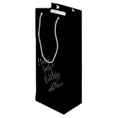 White Funny Wine Puns Wine Gift Bag Wijn Cadeautas (Achterkant Gekanteld)
