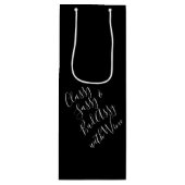 White Funny Wine Puns Wine Gift Bag Wijn Cadeautas (Voorkant)