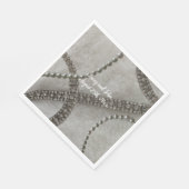 White Fur Diamonds and Pearls Paper Napkins Servet (Hoek)