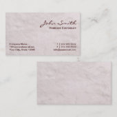 White Fur Marriage Counseling Visitekaartje (Voorkant / Achterkant)