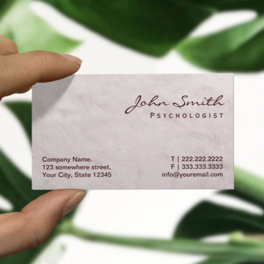 White Fur Psychologist Visitekaartje