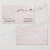 White Fur Real Estate Broker Visitekaartje (Voorkant / Achterkant)