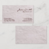 White Fur Texture Beautician Visitekaartje (Voorkant / Achterkant)