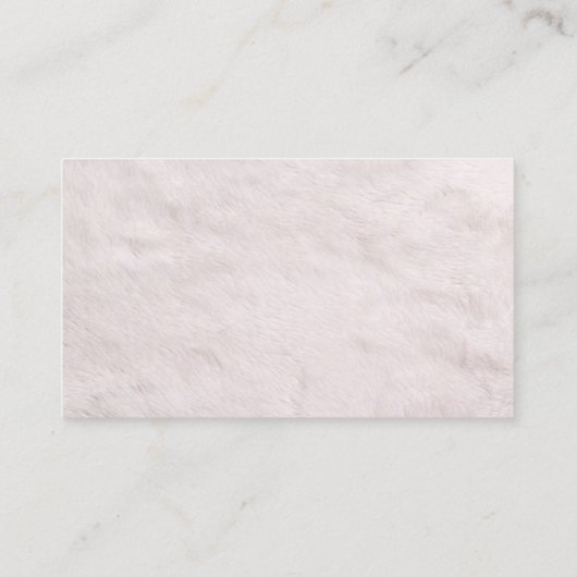 White Fur Texture Bookkeeper Visitekaartje (Achterkant)