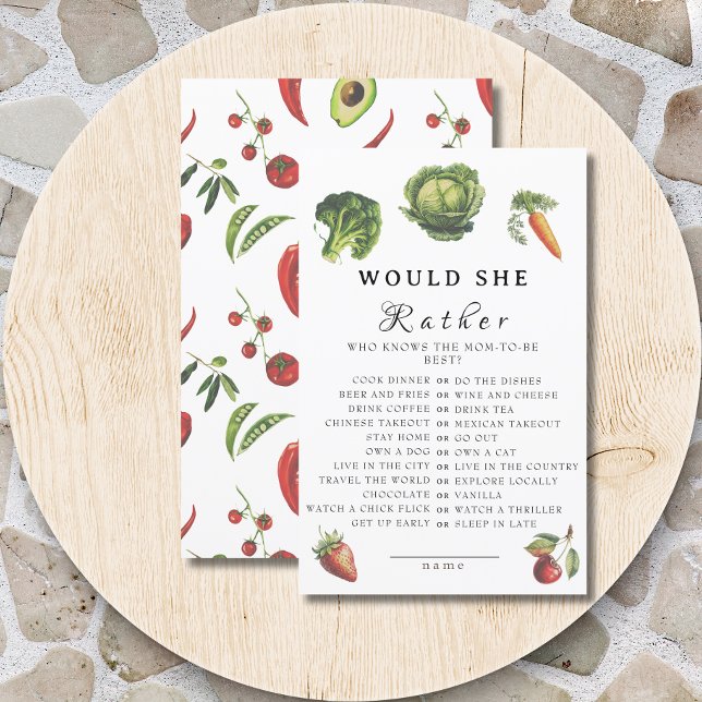 White Garden Baby shower zou ze liever spel (Creator heeft geüpload)